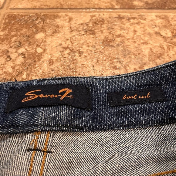 Seven7 Jeans Womens 6 Blue Bootcut Mid Rise Dark Wash Stretch Denim - Picture 8 of 16